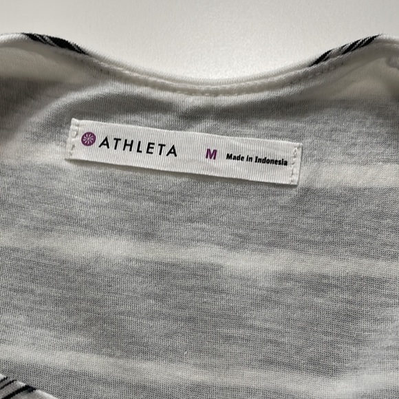Athleta Ruched Stripe Midi Tank Dress Size M - Picture 6 of 12